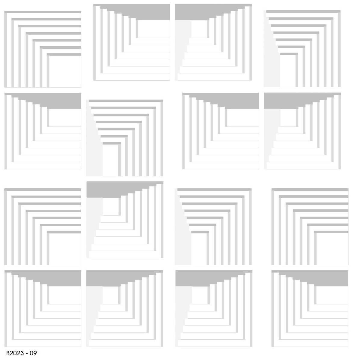 Gelaagde geometrie in wit